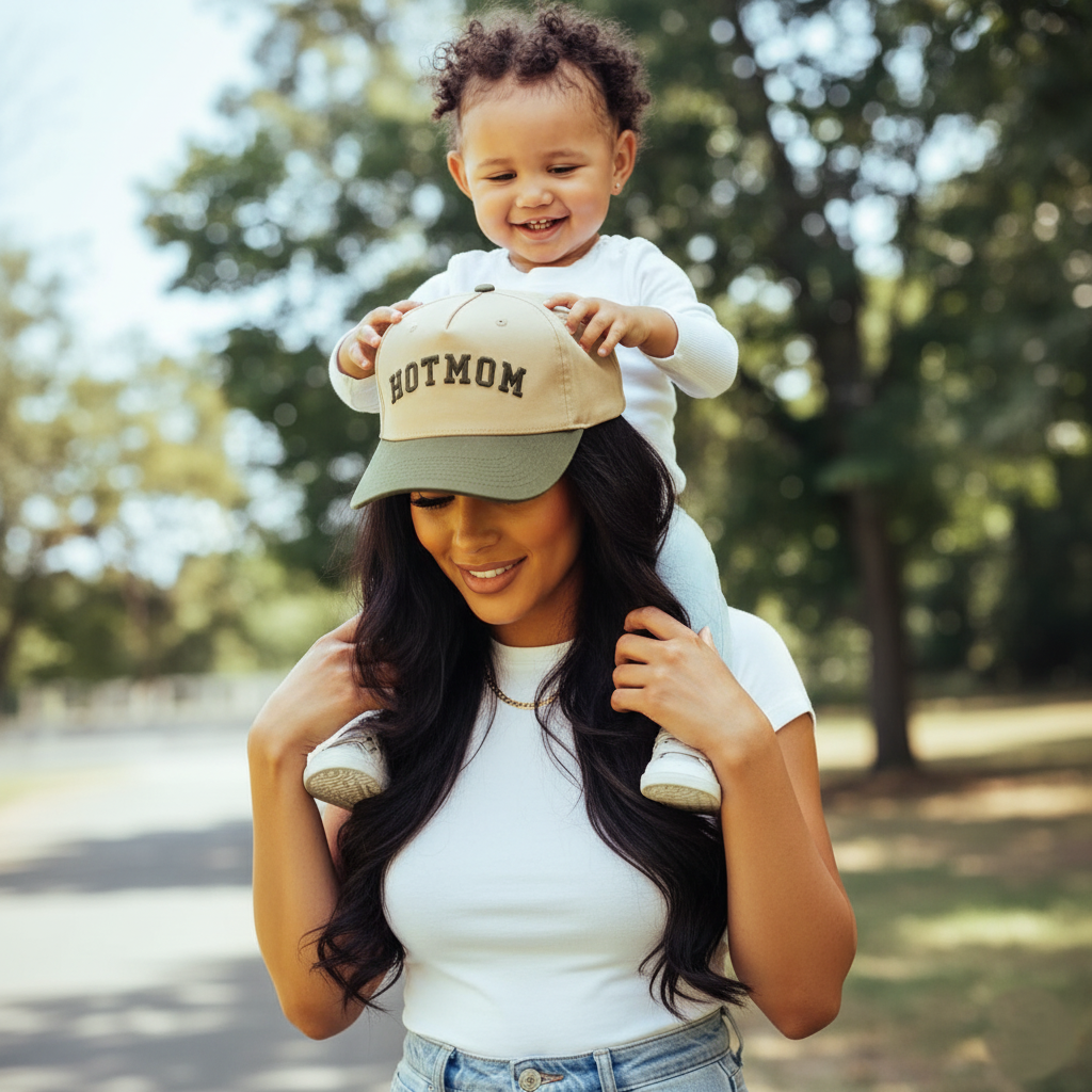 Hot Mom - Beige & Olive