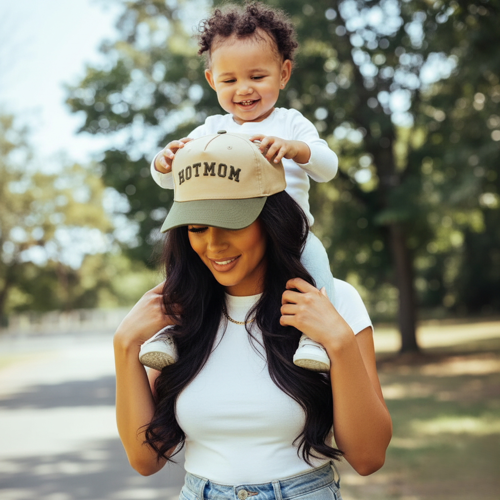 Hot Mom - Beige & Olive