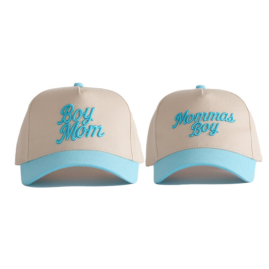 Boy Mom & Mammas Boy Set - Beige & Baby Blue
