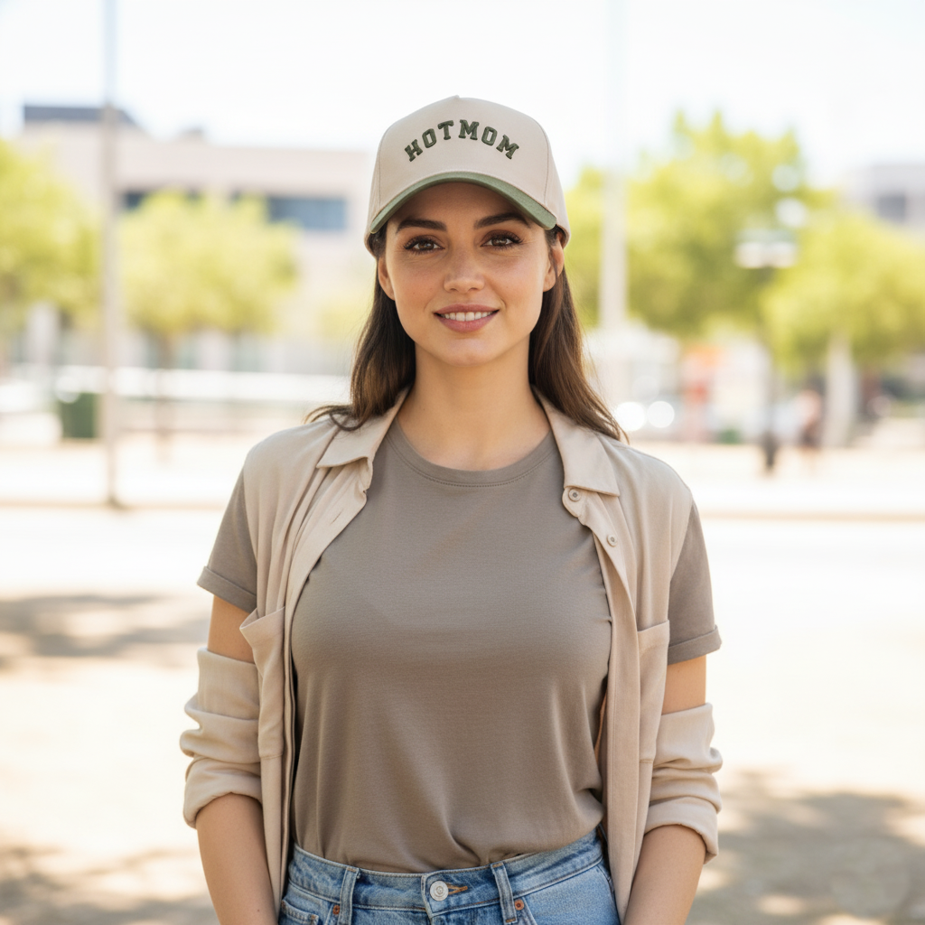 Hot Mom - Beige & Olive